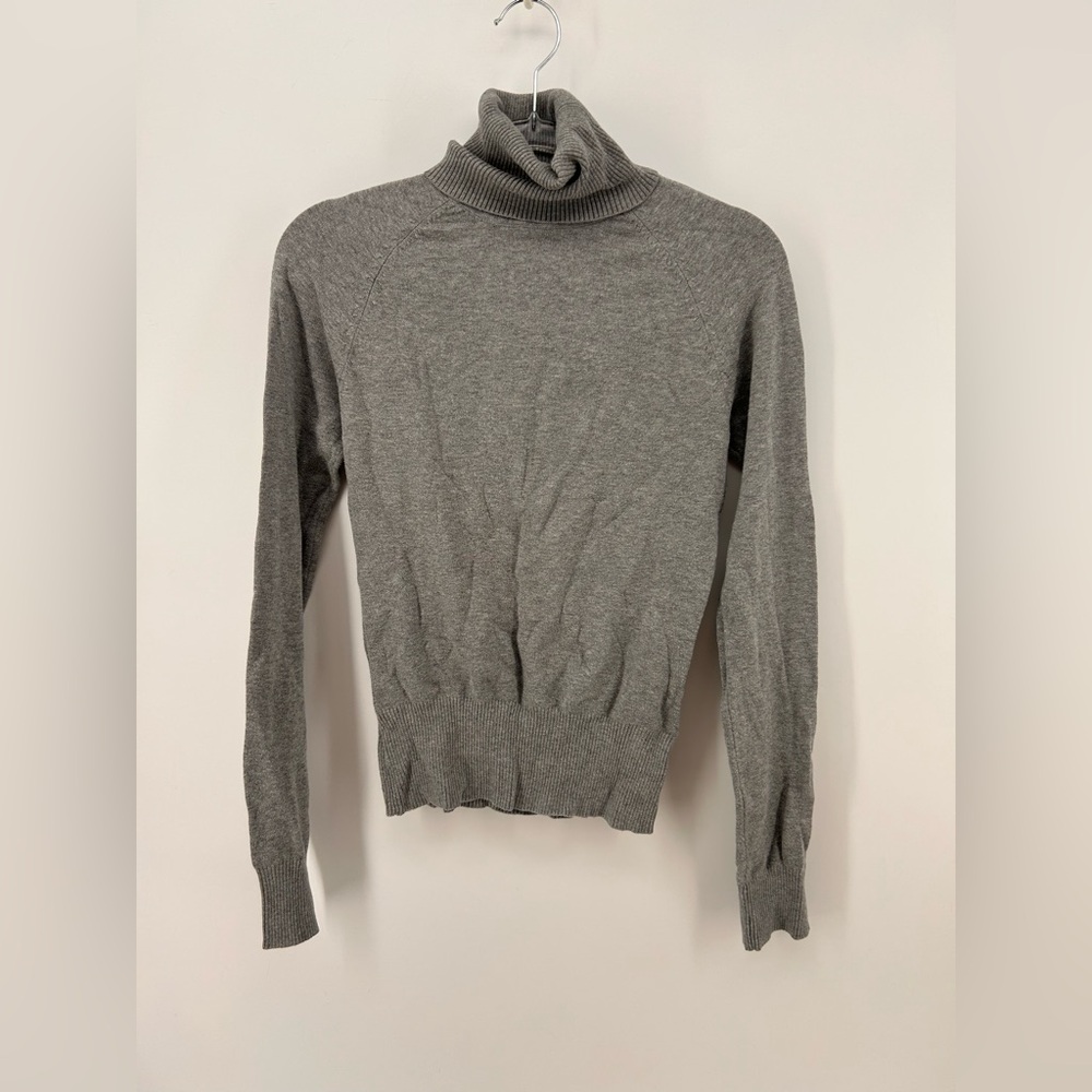 Women Sweater Turtleneck Dolce Gray Cotton Blend Size M Medium